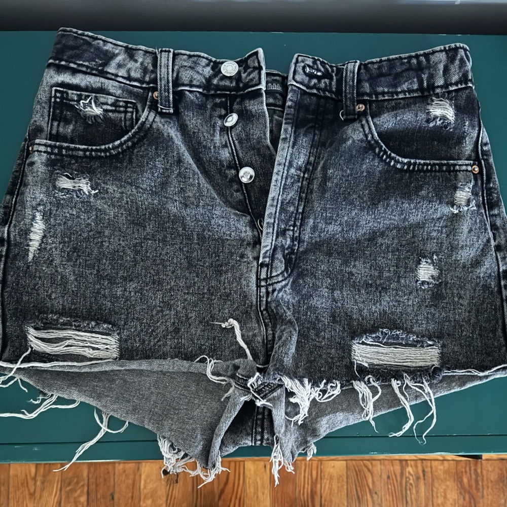Wild Fable Charcoal Distressed Jean Shorts